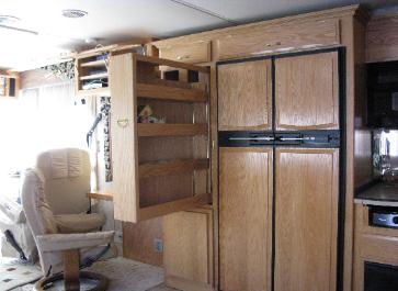 Custom built slide out pantry