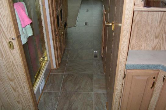 New custom RV flooring remodel